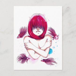 Fish Drowning Postcard