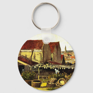 Fish Drying Barn by Vincent van Gogh Keychain