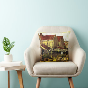 Fish Drying Barn by Vincent van Gogh Throw Pillow