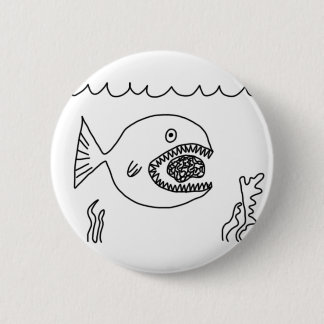 Fish Eats Brain 2 Inch Round Button