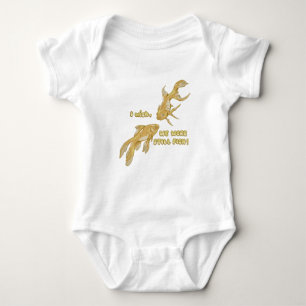 Fish evolution funny goldfish baby bodysuit