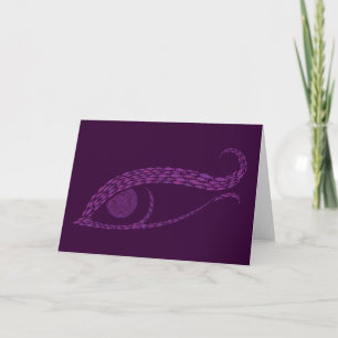 Fish Eye Abstract Art Card