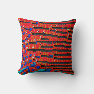 Fish Eye Abstract Throw Pillow
