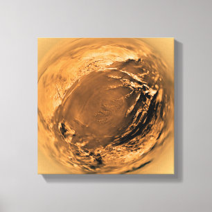 Fish-eye View of Titan's Surface Canvas Print