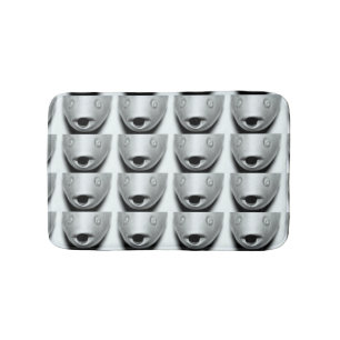 fish-face pattern bath mat