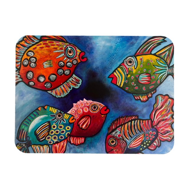 Fish Family Reunion Magnet (Horizontal)