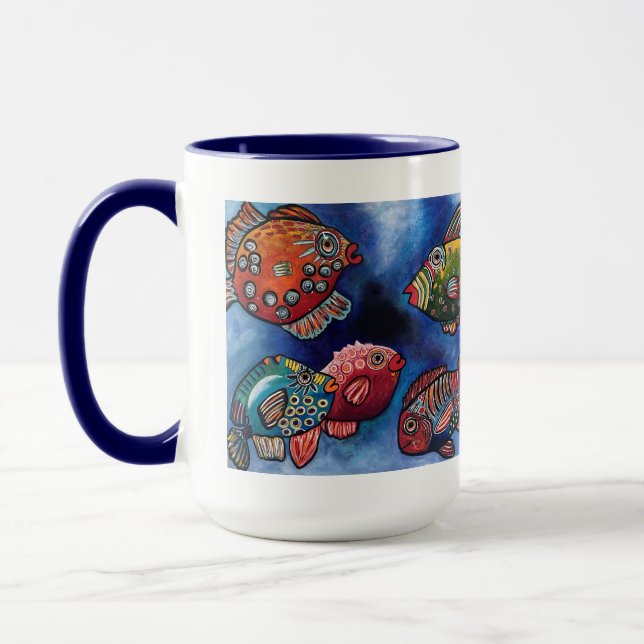 Fish Family Reunion Mug (Left)