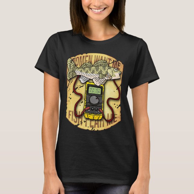 Fish fear me. Engineering. T-Shirt (Front)