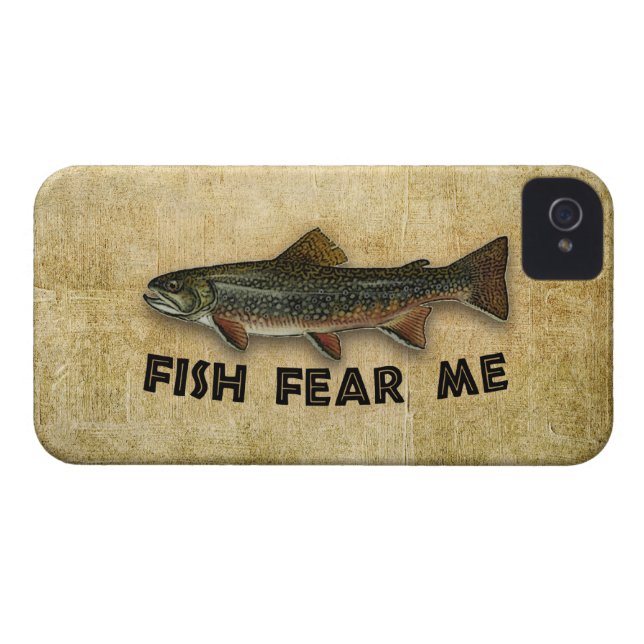 Fish Fear Me Funny Fishing Case-Mate iPhone Case (Back Horizontal)