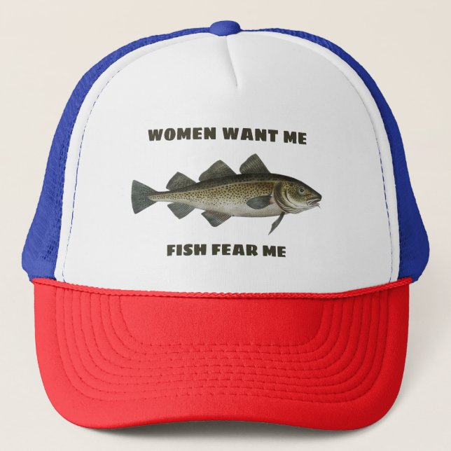 Fish fear me trucker hat (Front)