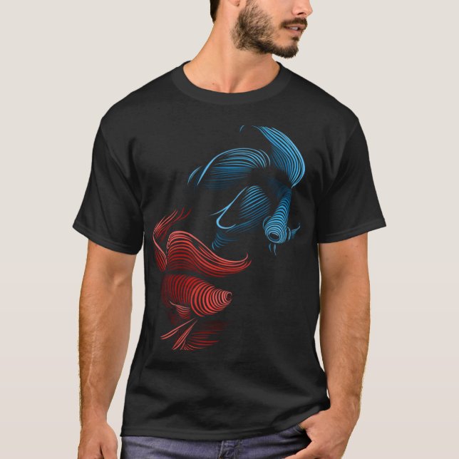 Fish fight tribal beta T-Shirt (Front)