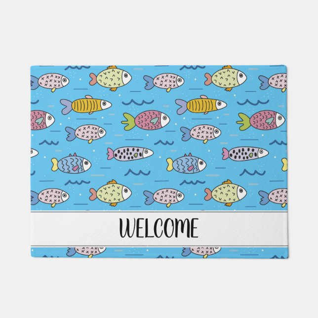 Fish, fish, fish! doormat (Front)