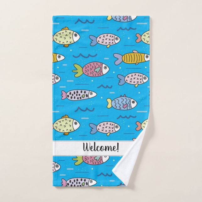 Fish, fish, fish! hand towel (Hand Towel)