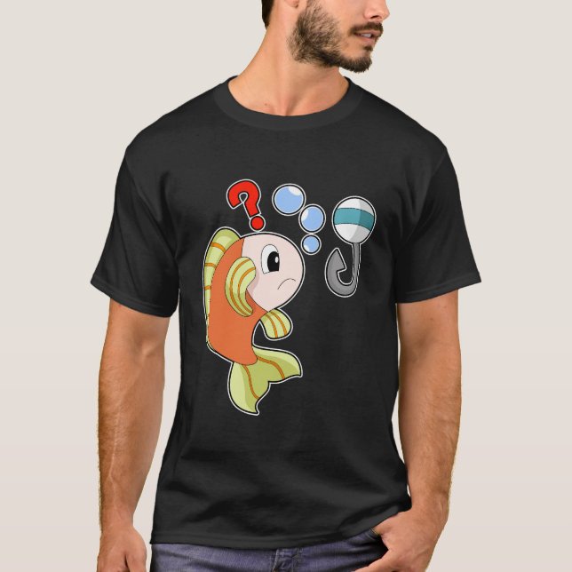 Fish Fisher Fishing hook Fishing T-Shirt (Front)