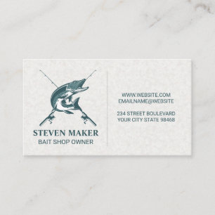 Fish Fishing Pole Business Card