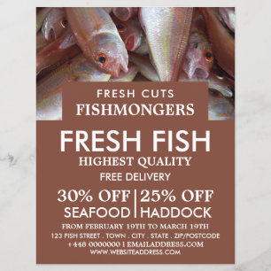 Fish, Fishmonger/Wife, Fish Market Advertising Flyer