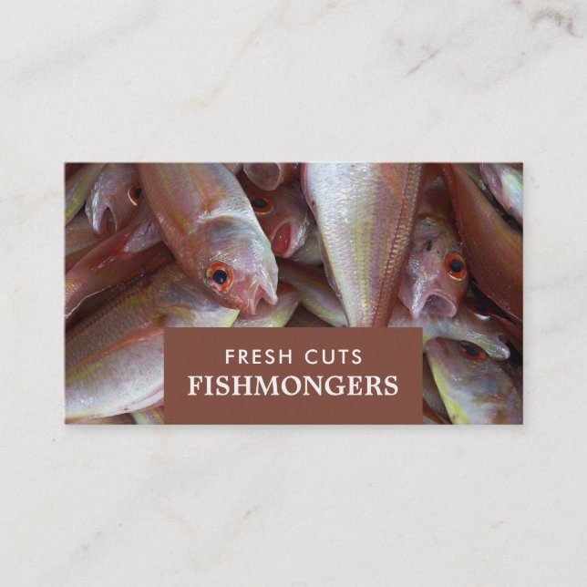 Fish, Fishmonger/Wife, Fish Market Business Card (Front)