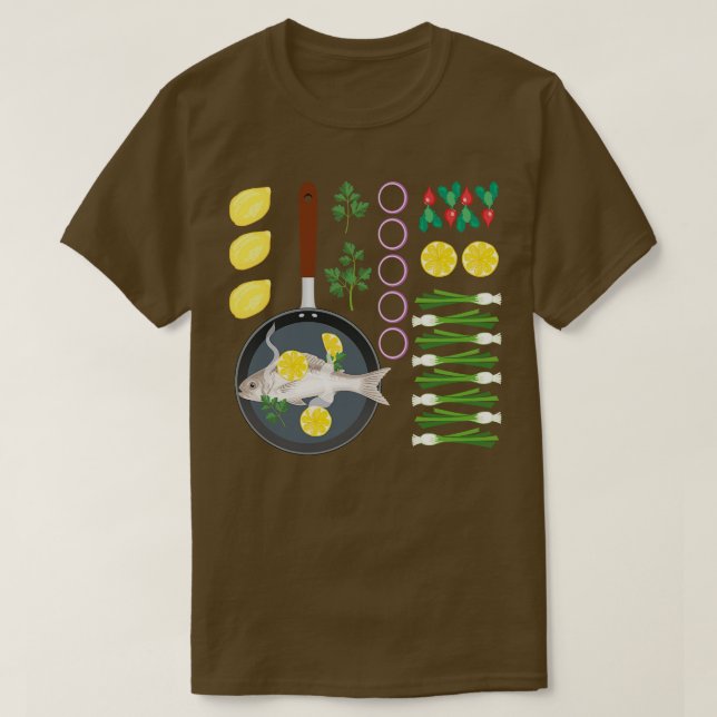 Fish Flat Lay T-Shirt (Design Front)
