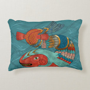 Fish Folk Decorative Pillow
