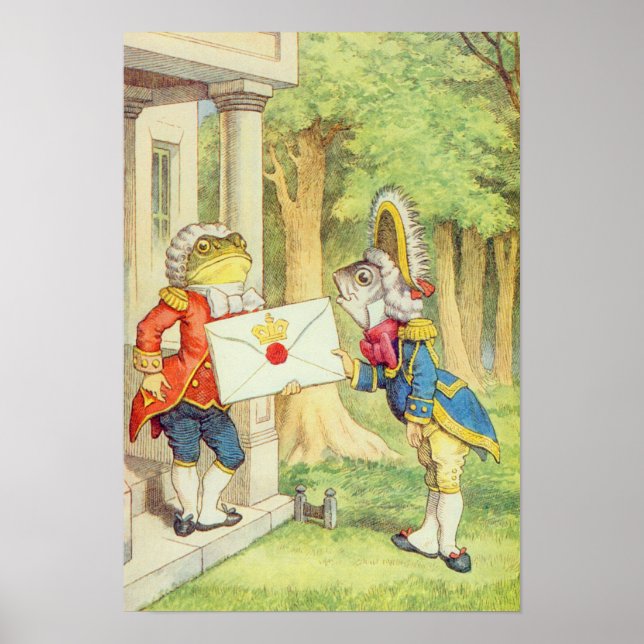 Fish-Footman Delivering an Invitation to a Poster (Front)