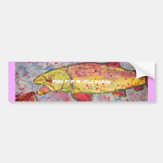 Fish for World Peace Bumper Sticker (Front)
