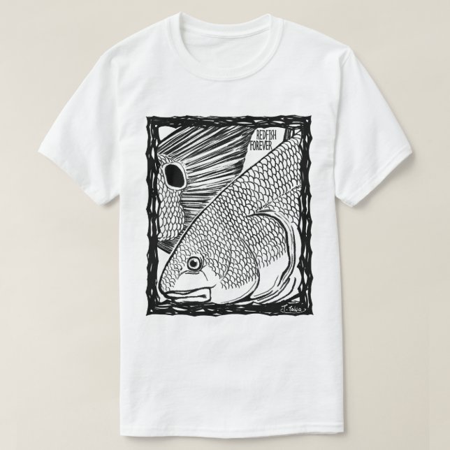 Fish Forever EYES : REDFISH T-Shirt (Design Front)