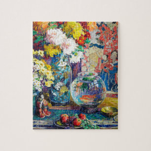 Fish, Fruits, and Flowers by Kathryn Evelyn Cherr Jigsaw Puzzle