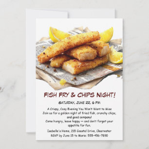 Fish Fry & Chips – Casual Seafood Party Invitation