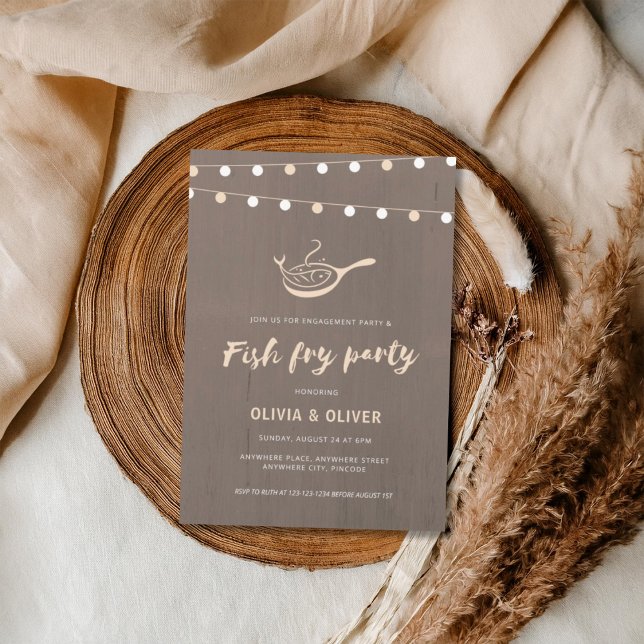 Fish fry engagement party invitation (Creator Uploaded)