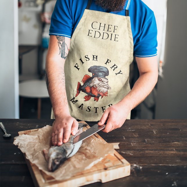 Fish Fry Master with NAME Apron (Creator Uploaded)