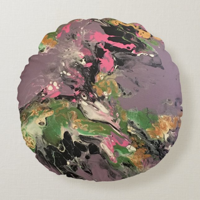 Fish Fry Round Pillow (Front)