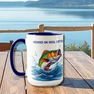 Fish-Funny-Hooked on Reel Coffee Mug