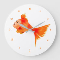 Fish Girl Art Clock - Custom Colours