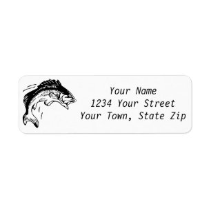 Fish Graphic Return Address Label