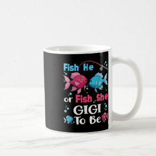 Fish He Or Fish She Gender Reveal Family Matching  Coffee Mug