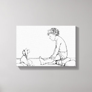 Fish Head Doll Canvas Print