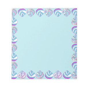 Fish Head Leaves Purple Sky Notepad