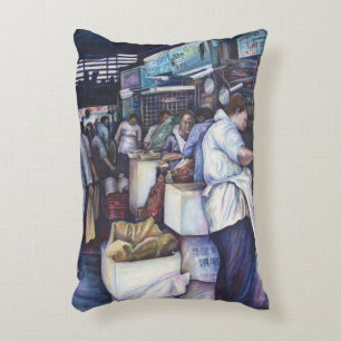 Fish Head Soup, Singapore Accent Pillow