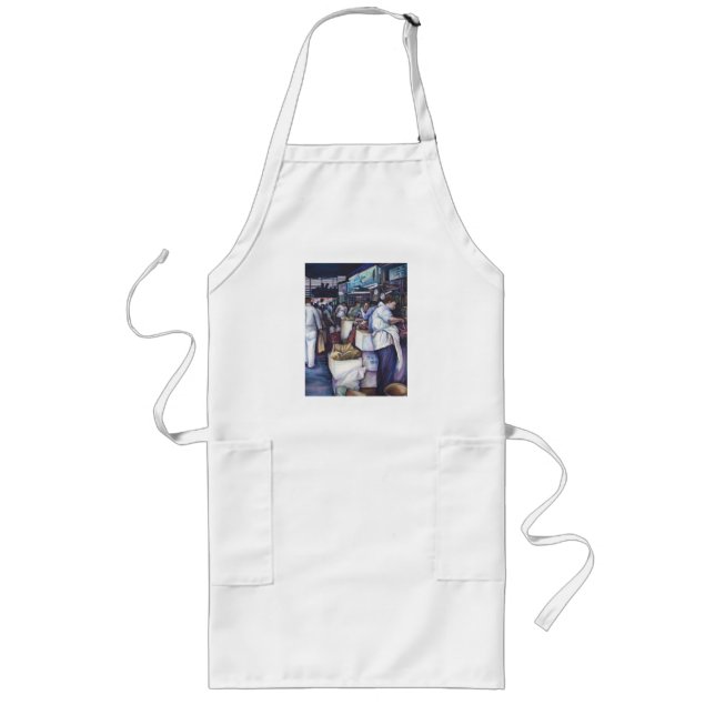 Fish Head Soup, Singapore Long Apron (Front)