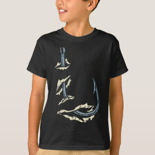 Fish Hook Cool Fishing Fisher Fisherman Angler Men T-Shirt