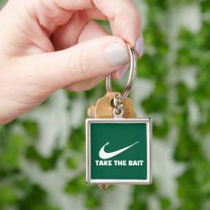Fish Hook-Fisherman Core-Take the Bait-Green Keychain