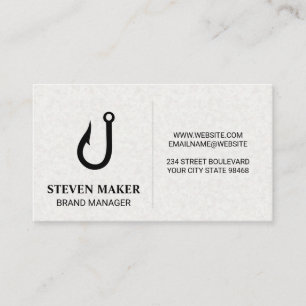 Fish Hook Logo Boating Business Card