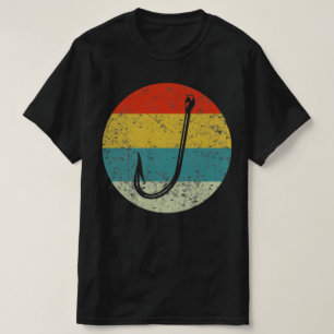 FISH HOOK retro vintage silhouette 70s T-Shirt