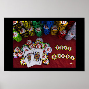 Fish Hooks - Big Slick Poker Poster