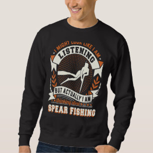 Fish hunting best spearfishing underwater women Sweatshirt