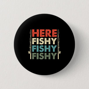 Fish Hunting Fishing Fishrod Fisherman  2 Inch Round Button
