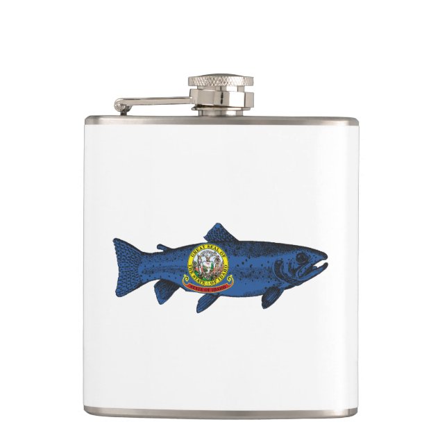Fish Idaho Trout Hip Flask (Front)