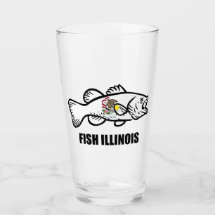 Fish Illinois Bass Glass