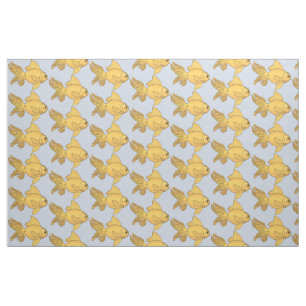 Fish illustration custom fabric