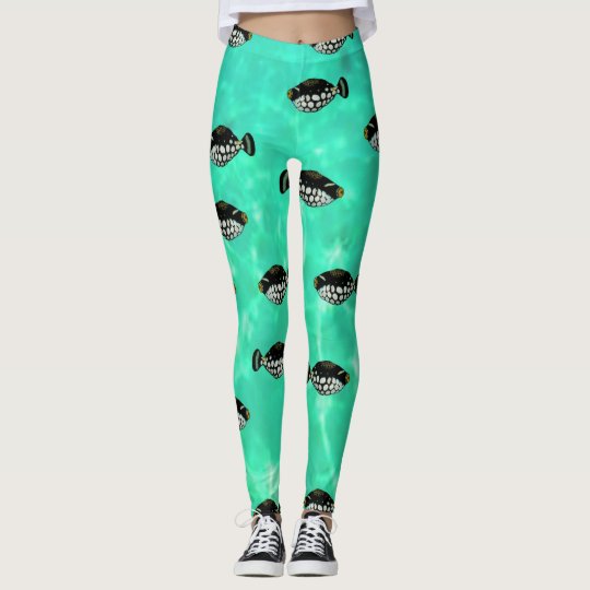 Fish in Aqua Sea Leggings